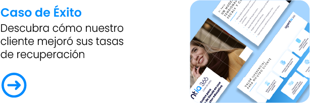Banner Caso de Éxito sobre cómo un cliente mejoró sus tasas de recuperación con Recordia, con botón de llamada a la acción